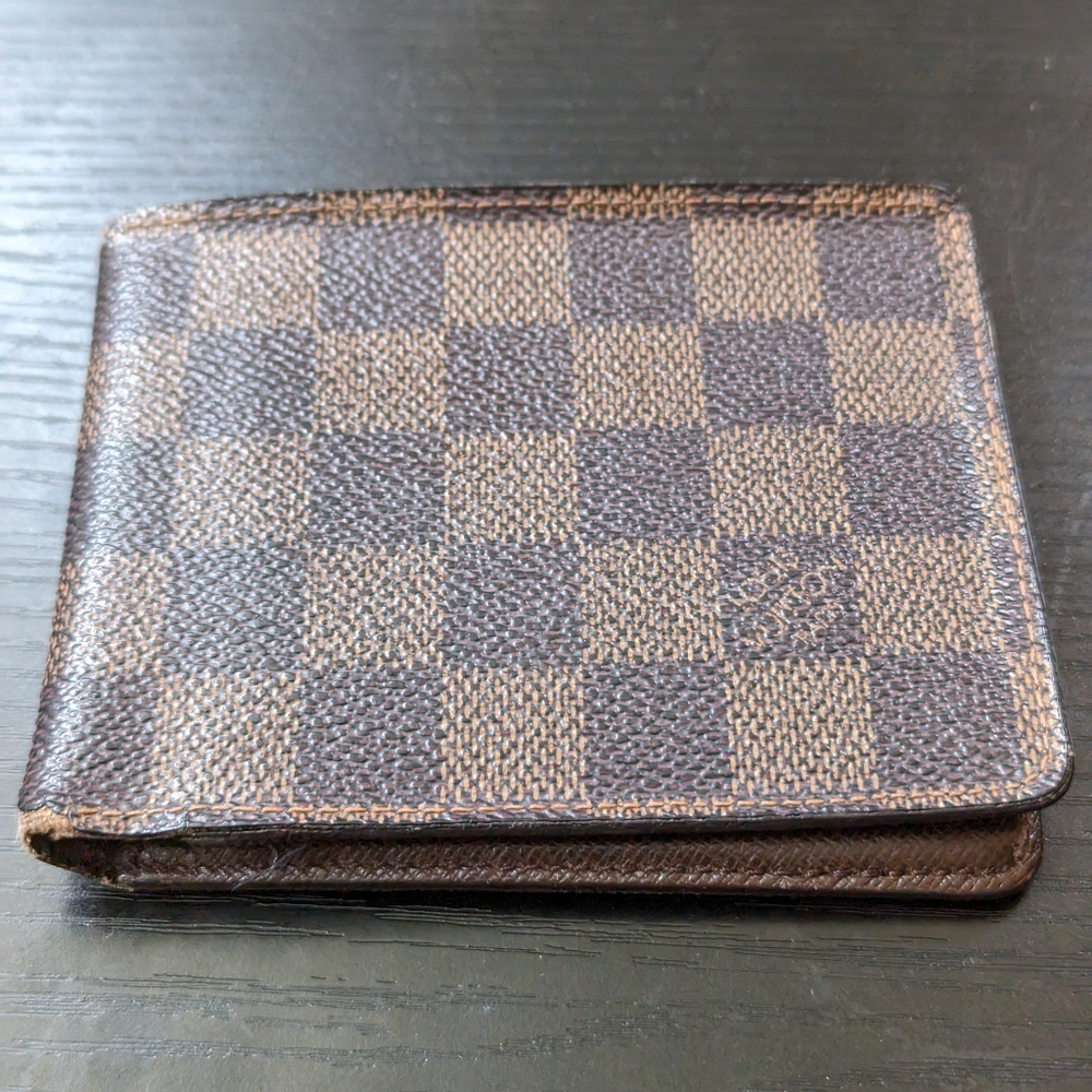 Louis Vuitton Portefeuille Marco Bifold Wallet Damier Ebene Canvas Brown Check - Picture 12 of 12
